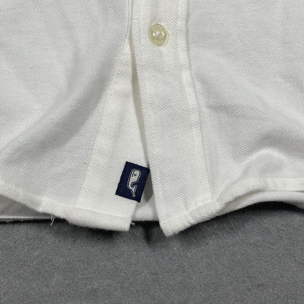 Vineyard Vines Shirt Mens Small White Surfside Pique Shirt Long Sleeve Button Up - Picture 5 of 13